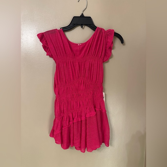 NWT Anthropologie Sheer Smocked Ruffled Asymmetrical Sweater Tank - Size Small - Picture 2 of 6